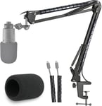 At2020 Support Microphone Professionnel Réglable Avec Bonnette Micro Et Tube De Fixation Compatible Avec Microphone At2020 At2020Usb+ At2035 Par