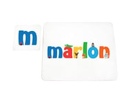 Little Helper MARLON-COASTERPLACEMAT-15DE Set de table et dessous-de-verre avec nom de fille Finition brillante