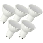 5 Ampoules led GU10 dimmable 480 Lumens Blanc Neutre 4000K, 6 Watts Compatible Variateurs