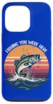 Coque pour iPhone 13 Pro Vintage Fishing You Were Here : des jeux de mots qui accrochent le cœur de papa