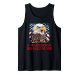 Patriotic eagle with rock'n roll and American dreams Tank Top