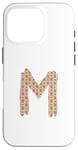 Coque pour iPhone 16 Pro Lettre rétro en gras hiboux – M – Design – Alphabet – Marqueur