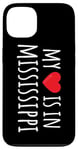 Coque pour iPhone 13 My Heart Is In Missisippi Cute American State