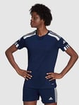 adidas Womens Squad 21 T-Shirt - Navy, Navy, Size Xl, Women