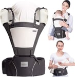 Bebamour Baby Carrier Newborn to Toddler Baby Carrier Hipseat 0-36Months with He