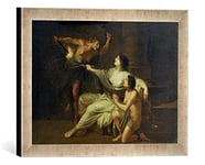 Kunst für Alle 'Image encadrée de Joseph Hauber Allegorie sur la Droit Pénal réforme., de Bavière Impression d'art dans Le Cadre de Haute qualité Photos Fait Main, 40 x 30 cm, Argent Raya