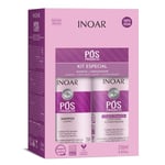 INOAR Pos Progress Duo -sarja keratiinikäsitellyille hiuksille: shampoo 250 ml + hoitoaine 250 ml