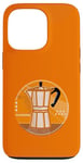 Coque pour iPhone 13 Pro Cafetière rétro pour machine à expresso