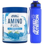 Applied Nutrition Bundle Amino Fuel 390g + Lifestyle Water Bottle 1000ml - Amino Acids Supplement, EAA Essential Amino Acids Powder, Muscle Fuel & Recovery (ICY Blue Raz)