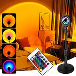 Sunset Lamp, 16 Colors Rainbow Sunset Projection Lamp, Height Adjuatable Sunset Projector Light Mood Lights, 360 ° Rotating Led Night Light for Bedroom Photography Party Tiktok Home Christmas Decor