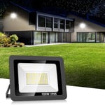 100W Projecteur LED Extérieur, 10000LM Spot LED 144LEDs Eclairage Exterieur IP65 Etanche, Projecteur Lumière LED 6500K Éclairage Mural d'extérieur pour Jardin, Patio, Garage, Entrée