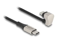 Delock - Usb-Kabel - 24 Pins Usb-C (Hann) Rett Til 24 Pins Usb-C (Hann) Vinklet - Usb 2.0 - 20 V - 3 A - 1 M - Svart