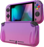 Zealprotect Coque De Protection Pour Nintendo Switch Lite,Coque Rigide Pour Switch Lite,Grip Cover Joycon Avec Protection D'écran&capuchon Joystick&cap Bouton-Rose Rouge Translucide Dégradé