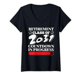 Womens Retirement Class Of 2031 Countdown In Progress V-Neck T-Shirt