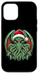 Coque pour iPhone 12/12 Pro Cthulhu Christmas Lovecraft et Miskatonic Necronomicon