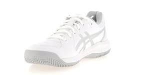 ASICS Femme Gel-Dedicate 8 Clay Sneaker, White/Pure Silver, 35.5 EU
