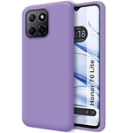 Silicone Liquid Ultra Soft Case for Huawei Honor 70 Lite 5G Purple