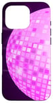 Coque pour iPhone 16 Pro Disco Ball 70s 80s Retro Pink Disco Ball