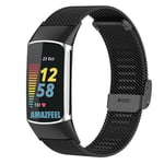 Milanese Mesh Bracelet Fitbit Charge 5 Svart