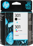 HP Original 301 Black & Colour Ink Cartridge Combo Pack For DeskJet 1014 Printer