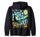 Starry Night And Halloween Starry Night And Halloween Zip Hoodie