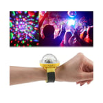 Discokula Ljus, Ljudaktiverat LED Scenljus Klocka, Uppladdningsbart Atmosfärsljus Armband För Rum Dekoration, Bil, Födelsedag, Bröllop (FMY) yellow