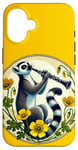 Coque pour iPhone 16 Lemur jouant d'une clarinette Illustration Mignon Band Class Art