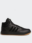 adidas Sportswear Men's Hoops 3.0 Mid Trainers - Black, Black, Size 7, Men