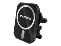 Canyon Cm-15 - Trådløs Ladeholder For Bil - Magnetisk - 15 Watt - Svart - For Apple Iphone 12, 13