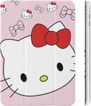 Hello Kitty Étui Pour Ipad 2020 Matériau Tpu Antichoc Réglage Automatique De L'angle De Veille/Réveil Mignon Housse De Protection Transparente 10.2in