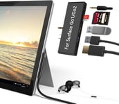 Station d'accueil Surface Go/Go 2/Go 3, Adaptateur HDMI Hub USB C 6 en 2, 2 Ports USB 3.0 (5 GB/s), Prise pour écouteurs 3,5 mm, Lecteur de Carte SD/TF pour Surface Go1/Go 2 /Aller 3.[S774]