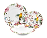 Fondu Paradise, Service 18 Vaisselle Table En Fin Porcelaine