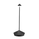 Zafferano, Lampe Pina, Lampe de Table Rechargeable et Sans Fil avec Contrôle Tactile, Convient pour le Salon et l'Extérieur, Dimmer, 2200-3000 K, Hauteur 29 cm, Couleur Noir