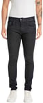 REPLAY Herren Jeans Anbass Slim-Fit Hyperflex Forever Dark mit Stretch, Bleu (Dark Blue 007-1), 36W / 34L