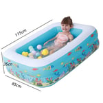 SZYM Rectangulaire Piscine Gonflable Enfant pour avec pataugeoire Gonflable Pliante carrée épaisse, adaptée aux Enfants et aux Adultes à l'intérieur et à l'extérieur