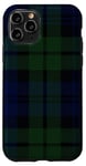 Coque pour iPhone 11 Pro Plaid écossais vert noir