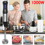 4-IN-1 1000W Electric Hand Blender Stick Food Processor Mixer Whisk & Chopper