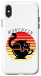 Coque pour iPhone X/XS Munchkin, chat, tasse à thé, chaton, mignon