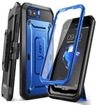 SUPCASE Unicorn Beetle Pro Coque intégrale avec béquille pour iPhone SE 7/8 2020/2022 4,7", Bleu foncé