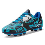 Barn Tonåring Fotbollsskor Spikes Skor Fotboll Träning Sneaker Blue 32