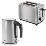 Swan TownHouse Kettle & 2 Slice Toaster Kitchen Set (Silver) 🚚💨