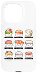 Coque pour iPhone 15 Pro Tableau d'identification des sushis Kawaii