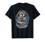 Wisdom Keeper Dragon Fantasy Book Lover Bookworm T-Shirt