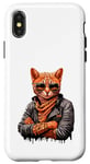 Coque pour iPhone X/XS Orange Bengale Chat Voyou Chat Gangster Chat Gangster Life