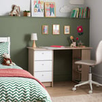 Argos Home Kids Malibu 3 Drawers Desk - White and Acacia & Oak