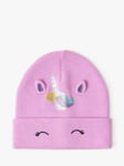 Lindex Kids' Unicorn Beanie, Light Lilac