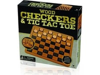 Spinmaster Games Game Set Wood Checkers And Ttt, 6033145