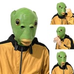 Grön fisk Monster Mask Huvudbonader Halloween Cosplay Party Fancy Dress Up Rekvisita Presenter