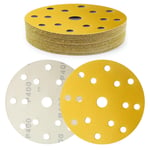 150mm Disque Abrasif 15 Trous Grain 400 Crochet et Boucle Disques de Ponçage 30 Pièces pour Ponceuses Orbitales Rondes et Aléatoires - pour le Bois le Métal et la Peinture