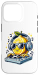 Coque pour iPhone 16 Pro Cool Lemon DJ Musique Beats